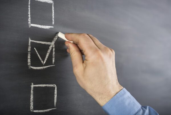 checklist on whiteboard