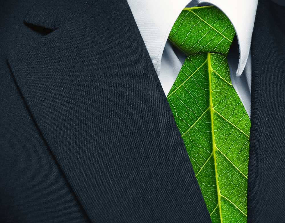 a greener business man with tie