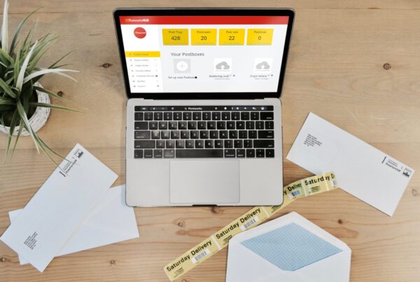 laptop with postworks hub