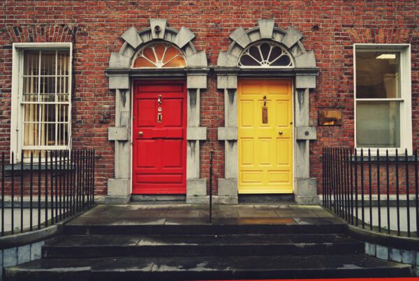 red and yellow door